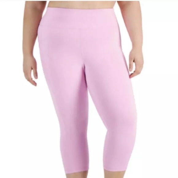 ID Ideology Women's Cropped Leggings | Pink | Size 3X | NEW/NWT!!💗👟💗👟🌸👟🌸 - Picture 1 of 7